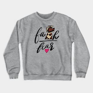 Cheetah Print Faith over Fear Crewneck Sweatshirt